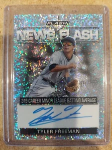 2019 Tyler Freeman Leaf Flash Rookie News Flash Auto - Cleveland Guardians - Bild 1 von 2