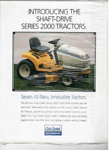 IH Cub Cadet "Introducing the Shaft Drive series 2000 Tractors Sales Brochures - Picture 1 of 2