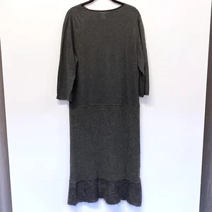 $1250 TSE Gris Cachemira Mohair Mezcla Niveles Maxi Tejido Suéter Vestido Talla M - Imagen 1 de 8