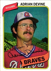 Adrian Devine Signed 1980 Topps MLB Baseball Card Braves #528 AUTO RIP - Picture 1 of 2