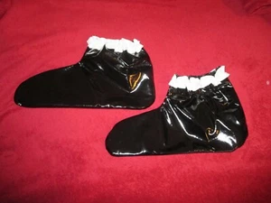 Lackbettstiefel Lackstiefel  Rüschen Zofe Gummizug Vinylbedboots Adultbaby - Bild 1 von 1