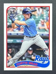 Curtis Mead RC 2024 Topps Series 1 1989 Topps Baseball #89B-85 Rays - Bild 1 von 2