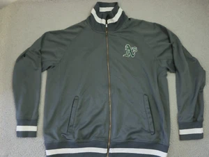 Nike Oakland Athletics Track Jacket Men's XL Full Zip Baseball MLB Gray - Picture 1 of 10