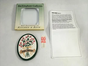 Buckingham Galleries Marjoram Hand Painted Decorative Tile Herb Kitchen Design - Picture 1 of 11
