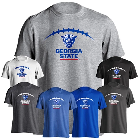 Georgia State University GSU Panthers Laces Out Football Short Sleeve T-Shirt Cover