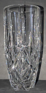 Gorham Crystal Blown Glass 10" Flower Vase Lady Anne Collection Discontinued - Picture 1 of 16