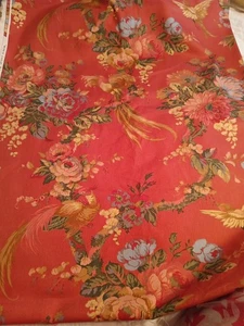 Rarität re Thibaut Stoff-"Monte Carlo" Blumen/Vogel Design-4+ Yards/54" breit-schön - Bild 1 von 9