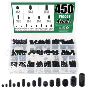 450Pcs Internal Hex Drive Cup-Point Screw Assortment Kit - 15 Sizes Alloy Ste... - Picture 1 of 7
