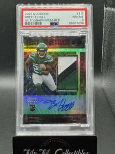 2022 Illusions First Impressions RPA Red /99 Breece Hall # 117 PSA 8 - Bild 1 von 2