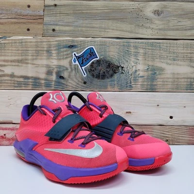 Nike KD VII 7 Hyper Punch Basketball Shoes Youth Size 6Y / Wmns 7.5 Pink Purple - Image 1 of 4