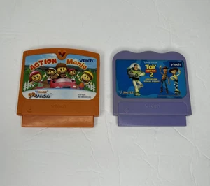 V-Tech Game Cartridges Bundle Toy Story and Action Mania V-Smile - Picture 1 of 2