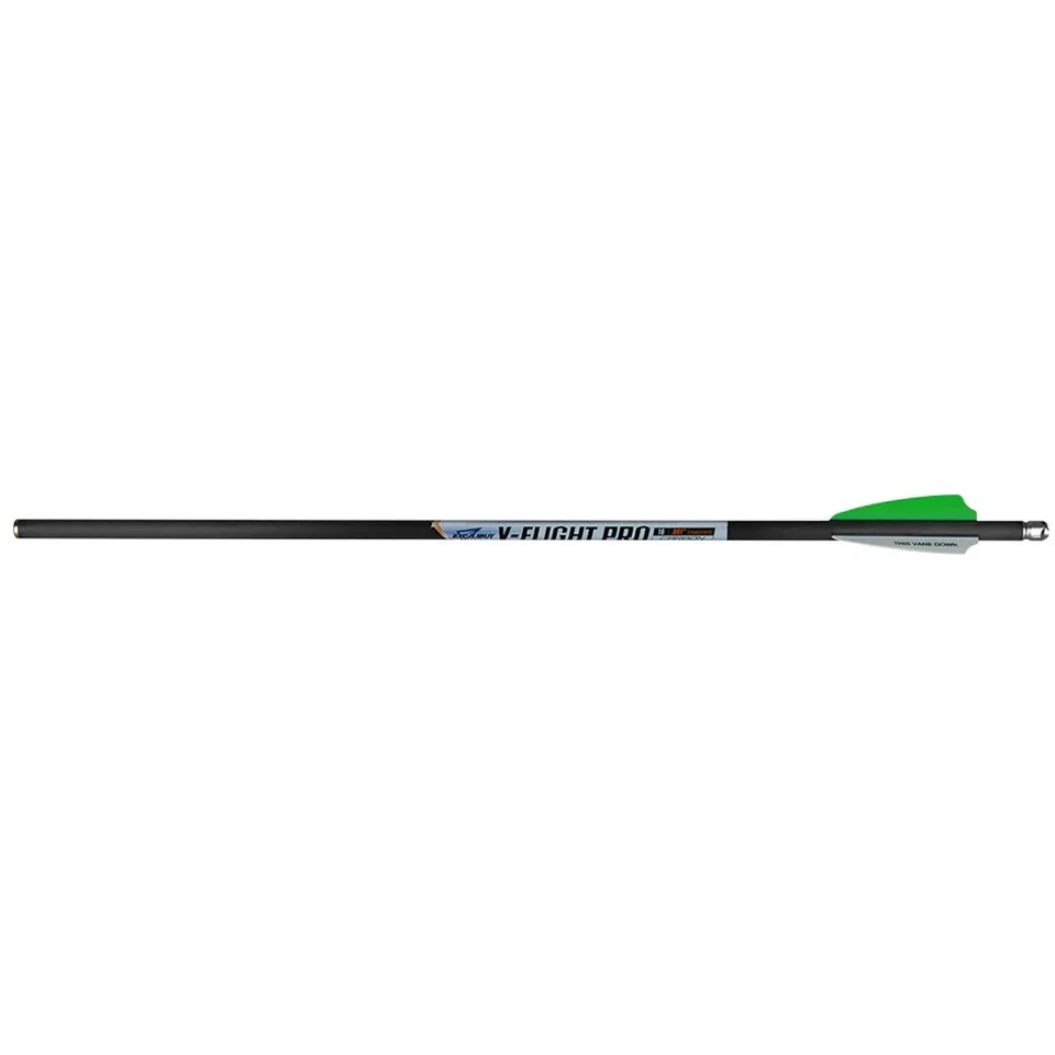 EXCALIBUR V-Flight Pro 18" Carbon Fiber Arrows w/ Rhino V-Nocks 6-Pack 22VFP18-6 - Image 1 of 1