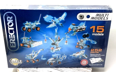 NEW Erector Set Meccano #6515 Cable Control 15 Models 250+ Metal Pieces Sealed - Image 1 of 4