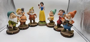 "SCHNEEWITTCHEN" Disney Schneewittchen und die SECHS (6) Zwerge 12" Gartenstatuen - Bild 1 von 9