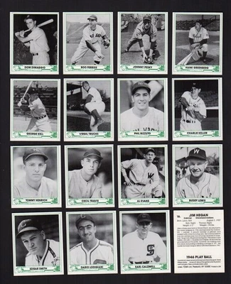 1946 PLAY BALL Baseball Card SET ~ ALL 45 commemorative cards | TCMA 1983 EX/NM - Image 1 of 4