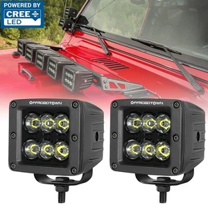 2X 3" 120W Cree LED Light Bar Work Spot Cube Foglights Off Road Driving For JEEP - Picture 1 of 14