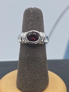 Ring Sterlingsilber und Granat Größe 5 - Bild 1 von 9