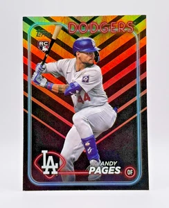 Andy Pages Holiday Foil RC 2024 Topps Update Series US221 LA Dodgers - Picture 1 of 2