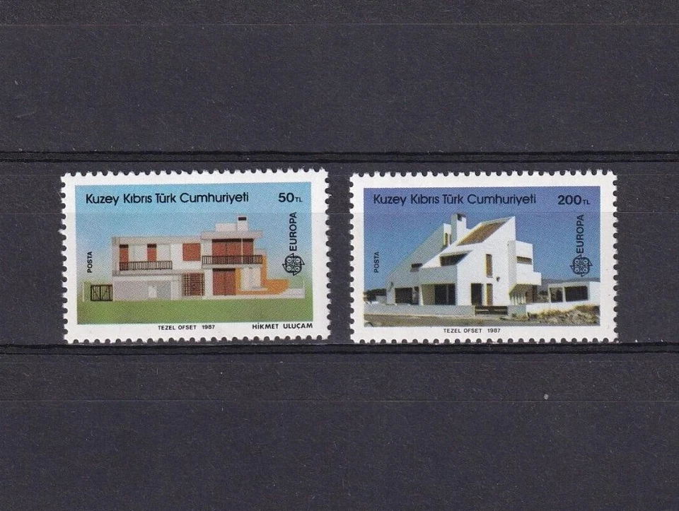 SA08c Turkish Cyprus 1987 EUROPA Stamps - Modern Architecture mint stamps - Image 1 of 1