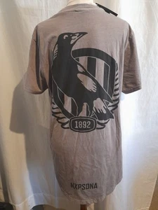 New Nena Pasadena X Collingwood Magpies t Shirt Size Medium - Picture 1 of 4