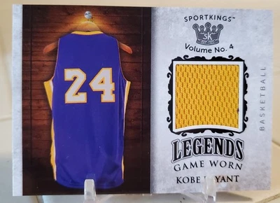 2023 SportKings NBA LEGENDS KOBE BRYANT Game-Worn Jersey RELIC #/25 Card LSM-72 - Image 1 of 2