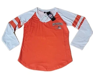 Foco Damen NFL braun Team Logo Damenmode Raglan Top Shirt Small - Bild 1 von 10