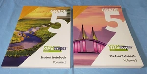 GRADE 5 Florida Stemscopes MATH Student Notebook Volume 1, 2 Vol. one two NEW - Picture 1 of 24