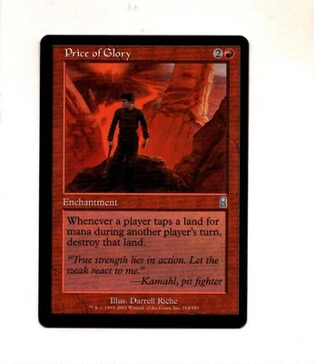 MTG Price of Glory SP/NM-  Odyssey Magic the Gathering ~ Free Shipping ~ - Image 1 of 2