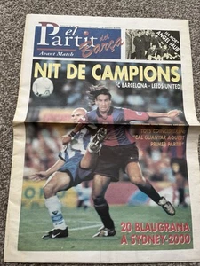 BARCELONA V LEEDS UNITED CHAMPIONS LEAGUE NEWSPAPER ED 2000-01 - Picture 1 of 4