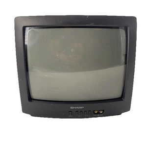 SHARP 13" CRT TV Retro Gaming Color Television Model 13N-M100 Front AV Inputs - Picture 1 of 7