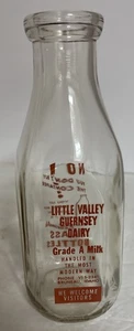 Bottiglia di latte Quart, Little Valley Guernsey Dairy BRUNEAU, IDAHO ottima usata - Foto 1 di 4