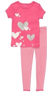 NWT ☀CARTERS☀ ~HEARTS~ Pajamas Girls New SO CUTE! 6m - Picture 1 of 1