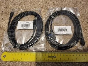 2 x 3m MICRO USB CHARGING CABLES for CONTROLLER GAME PAD BRAND NEW! PS4 Xbox One - Picture 1 of 1