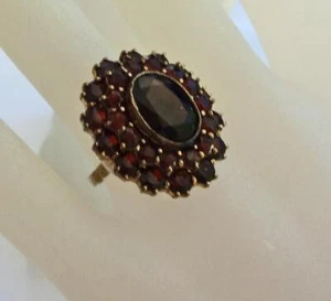 Granatring Ring mit Granat Garnet in aus 333 Gold Damen Finger Ringe Gr 54 - Bild 1 von 10