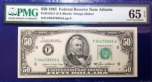 1985 $50 Federal Reserve Note Fr-2122-F Atlanta PMG65 Gem EPQ - Picture 1 of 2