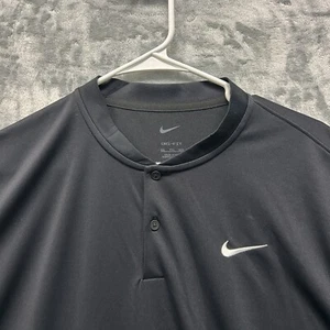 Camisa Nike Para Hombres 2XL Negra Cuello Hoja Cancha Dri Fit Tenis Polo Rendimiento - Imagen 1 de 9