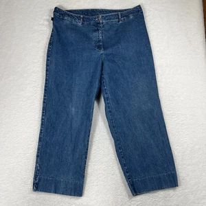 Jeans Ralph Lauren donna taglia 20W blu denim ritagliato a vita alta W41x27 cuciture interne - Foto 1 di 11