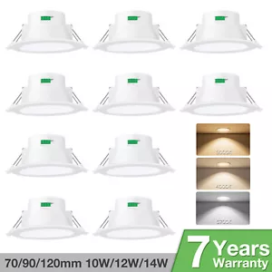 LED Downlights Kit 70mm 90mm 120mm Dimmable CCT Changeable Flat/Recessed AU Plug - Picture 1 of 22