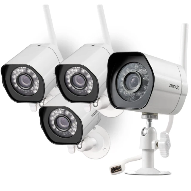 Zmodo ZMW0002Q4 Bullet Security Cameras - 4 Pack
