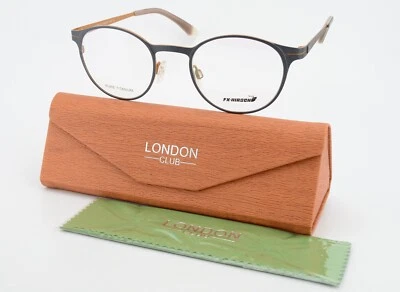 FX-Hirsch Glasses Frame 61773 C1 48-21 140 Titanium Panto Grey Caramel Optic Art - Image 1 of 4