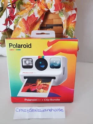 Polaroid Go + Clip Bundle Instant Camera White with Black Clip ~ New In Box - Image 1 of 3