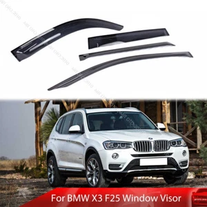 Window Visor Sun Rain Guards Fit For BMW X3 Series F25 5D Hatchback Smoke 11-17 - Picture 1 of 5