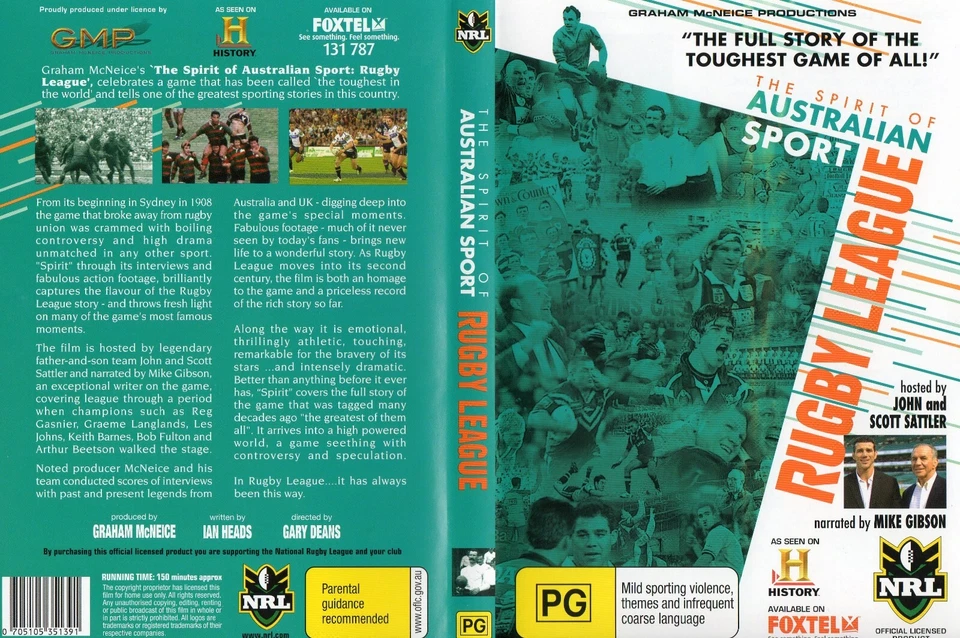 THE SPIRIT OF AUSTRALIAN SPORT -RUGBY LEAGUE -DVD -NEW -R 4 PAL -150-minute - EA - Image 1 of 1
