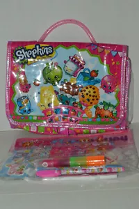 Shopkins ~ borsa portaoggetti colorata (adesivi ~ pennarelli ~ matita ~ tablet ~ in sacchetto con cerniera - Foto 1 di 8