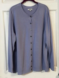 Women’s Croft & Barrow Periwinkle Lavender Buttoned Sweater 2X - Picture 1 of 9