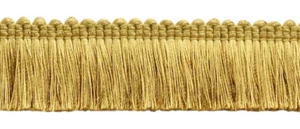Antique Gold 1.25" Brush Fringe Trim Gold [By The Yard] - Picture 1 of 1