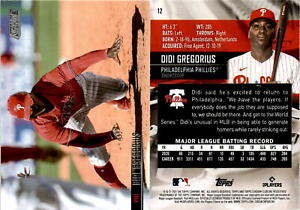 Didi Gregorius 2021 Stadium Club Baseball Card 12  Philadelphia Phillies