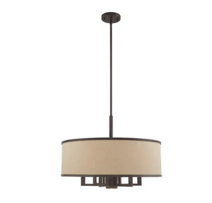 Livex Lighting Park Ridge 7-Light Matte Bronze Transitional Chandelier - Picture 1 of 3