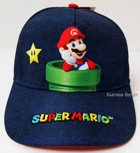 Nintendo Super Mario Bros. Baseball Cap Youth Gamer Ajustable Hat New Boys - Picture 1 of 7