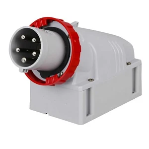 Scame IP67 Red Wall Mount 3P + N + E Industrial Power Plug, Rated At 64A, 415 V - Picture 1 of 2